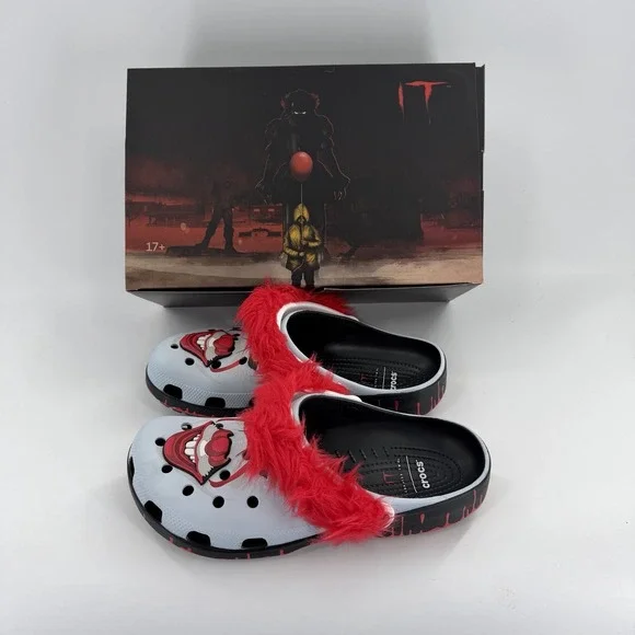 Crocs IT Chapter 2 Pennywise Face Classic Clogs Adult Men's Size 9 New With Box